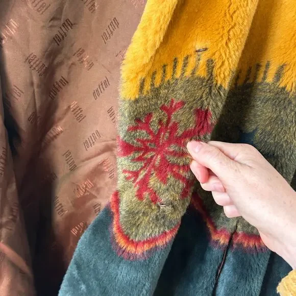 Vintage Artfur By Duffel Faux Fur Winter Jacket Size Small - Picture 7 of 7